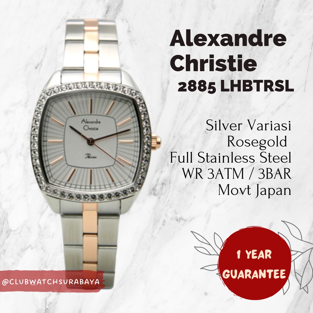 Jam Tangan Wanita Alexandre Christie ORI 2885 LHBTRSL / Alexandre Christie Jam Tangan Cewek 2885 LHB