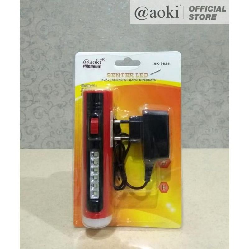 AOKI Senter tangan led 8w multifungsi torch led ak 9828