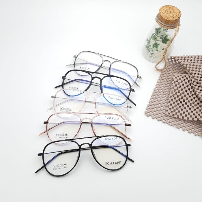 Frame Kacamata Pria Kacamata Wanita Ala Korea minus TF 2192 + lensa antiradiasi Termurah FKA88