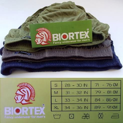 OBRAL! ISI 3 PCS! CELANA DALAM BIORTEX PRIA SIZE M L XL WARNA KATUN