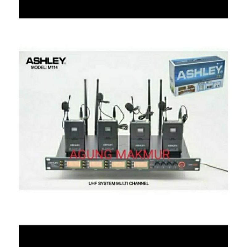 Mic Wireless ASHLEY M114 Clip On / Jepit