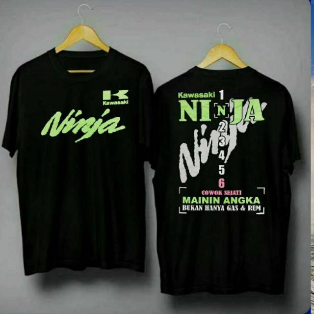 Fourfashion Kaos Pria  Kaos Distro NINJA ANGKA BLACK FN202