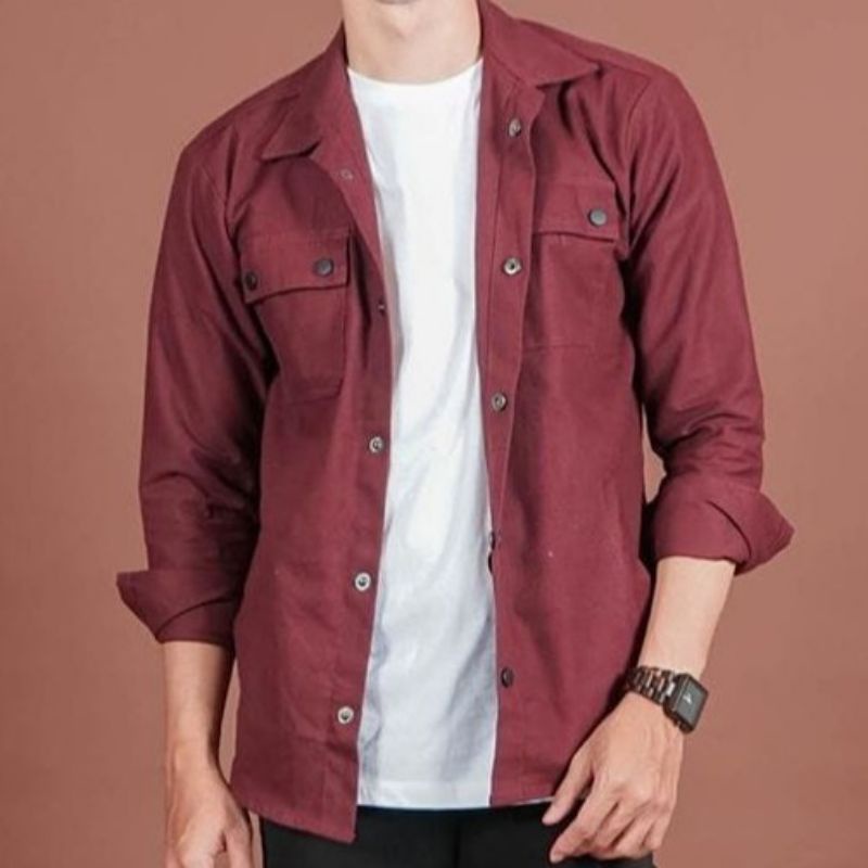 JAKET SEMI PARKA ORIGINAL//JAKET TRUCKER//JAKET KANVAS//JAKET PRIA-1