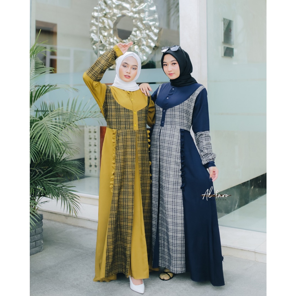 GAMIS JELITA KOTAK BY ALFARO muslimah fashion baju muslim modis hits terbaru