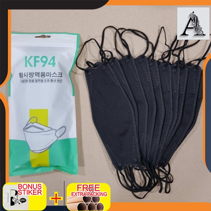 

Murah Masker KF94 Korea 4 ply Convex KF 94 Medical 4ply - Abu-abu - Hitam