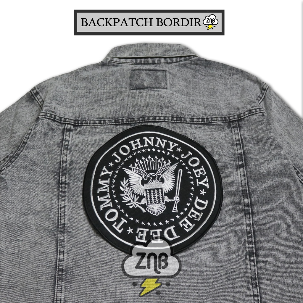 BACKPATCH PUNGGUNG EMBLEM MUSIK RAMONES PATCH BORDIR