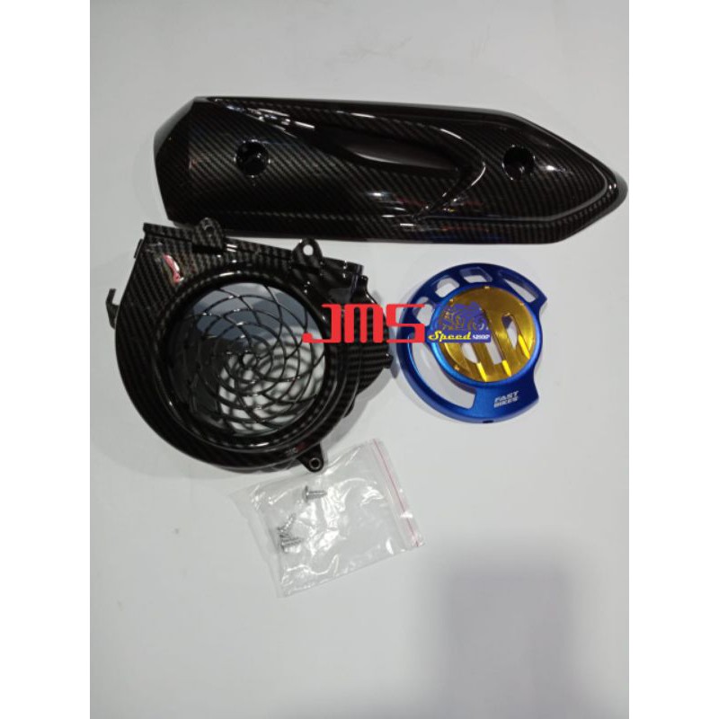 cover tutup tameng karbon beat dan cover kipas cover kipas 2 tone twotone honda beat karbu carbu