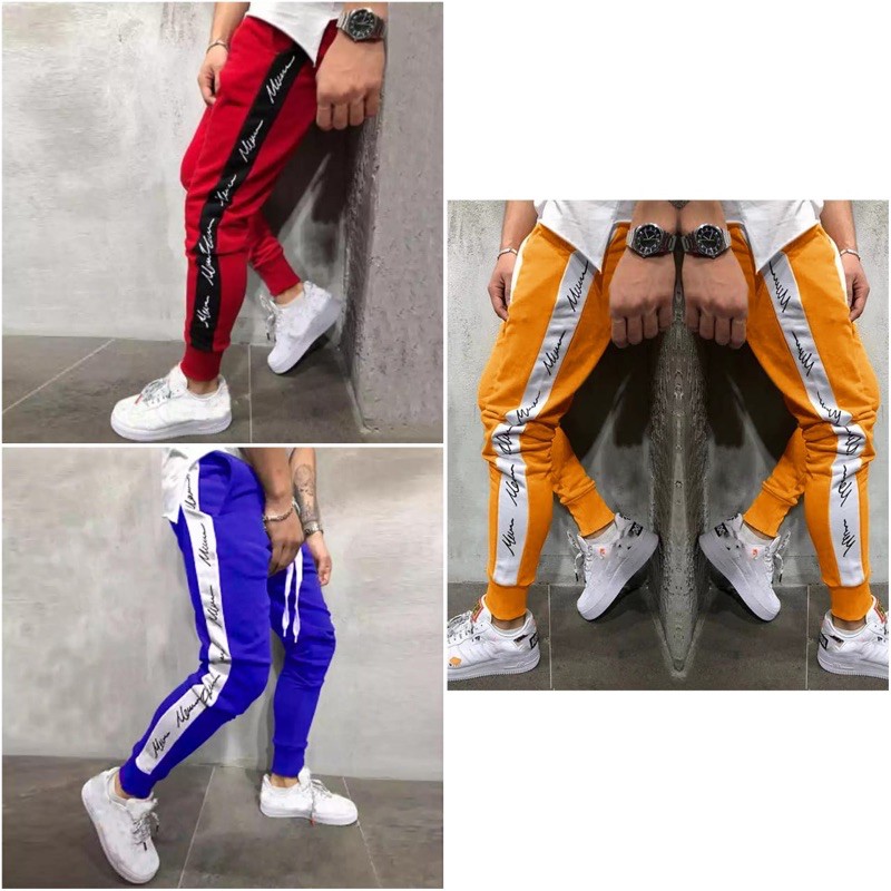 CELANA JOGGER PANTS PRIA COWOK JOGER PANJANG ROCKET FASHION TRAINING OLAHRAGA MOTIF