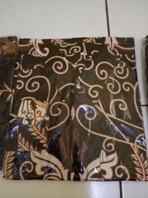 Bswart Batik Hrb026 Kenongo Hem Pendek Padi Pekalongan M L Xl Batik Pria Murah Modern Grosir