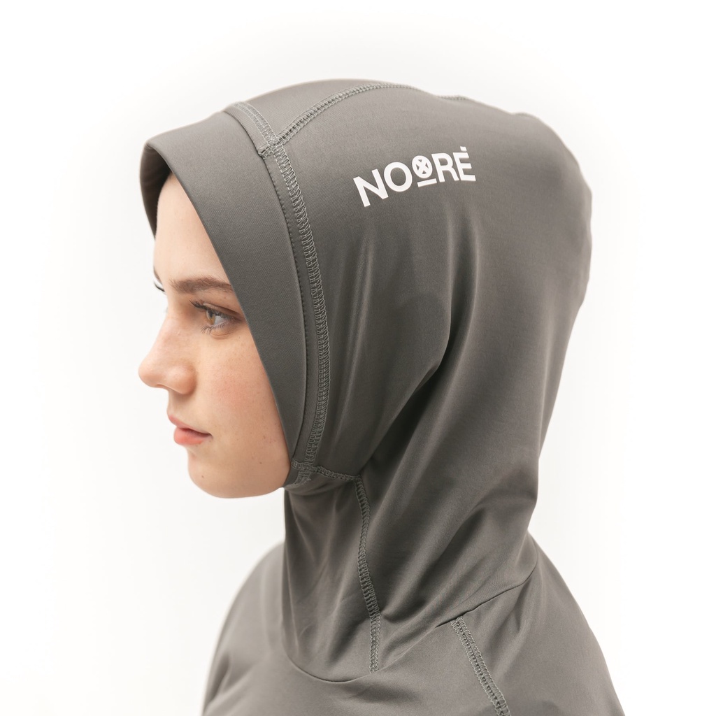 NOORE - Nadeen Sport Hijab - Dark Grey - Jilbab Olahraga-4