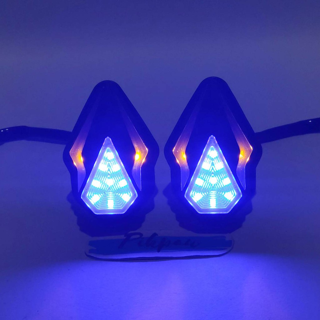 Lampu Sein Tempel Crystal Sen Motor Running Warna LED Untuk Universal