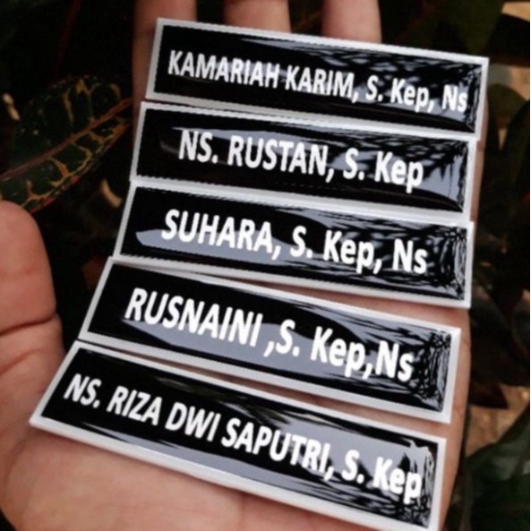 ASTONE NAME TAG/PAPAN NAMA DADA /Name tag/nama dada/papan nama dada Akrilik-Kuningan-Stainless-Penit