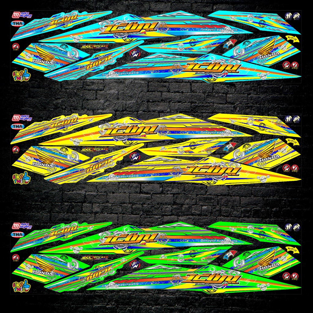 STRIPING VARIASI HONDA BEAT NEW THAILOK STICKER