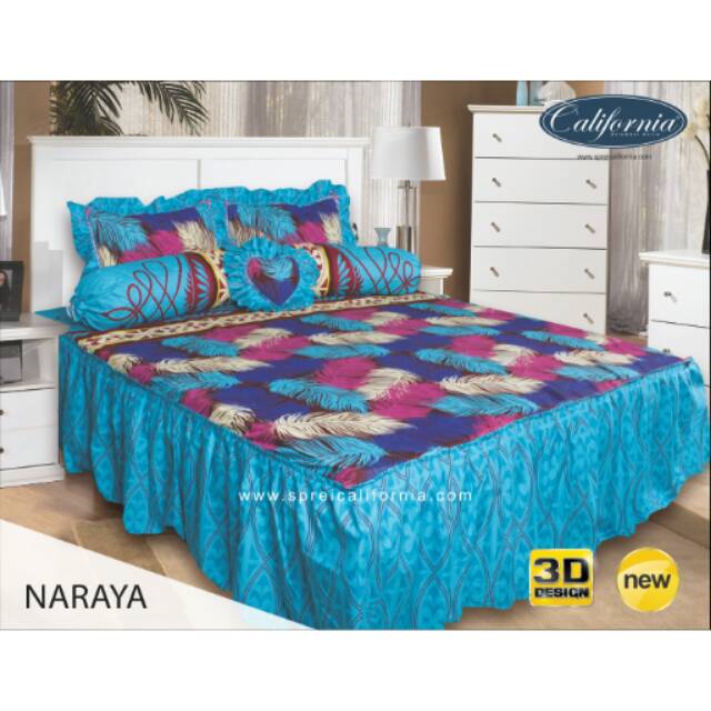 Sprei Rumbai California 3D Naraya UK 180X200