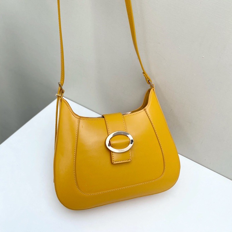 Top Handle Bag with Oval Buckle