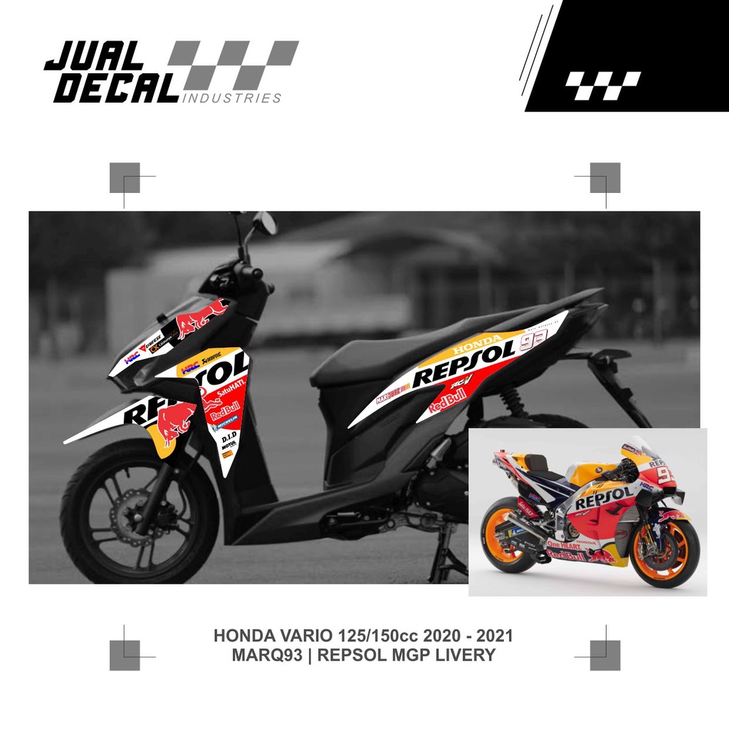 Striping VARIO 125/150cc | Stiker variasi motor Vario New 2020 – 2021 | REPSOL MARQUEST Livery