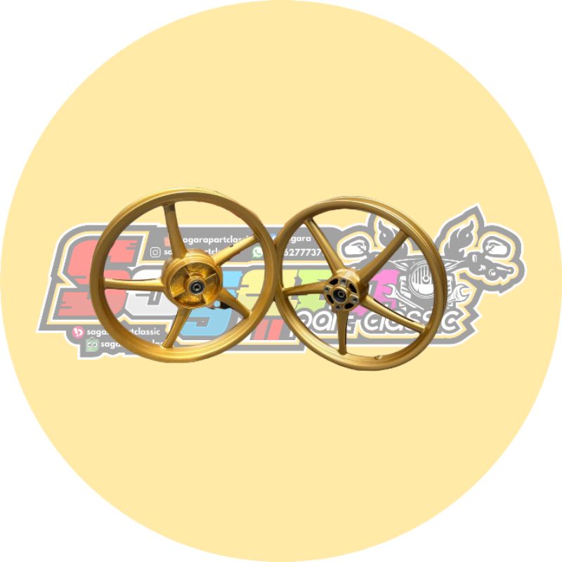 Velg V rossi copy rcb vrossi sprint sanca set depan belakang ring 17 rx king gl tiger megapro