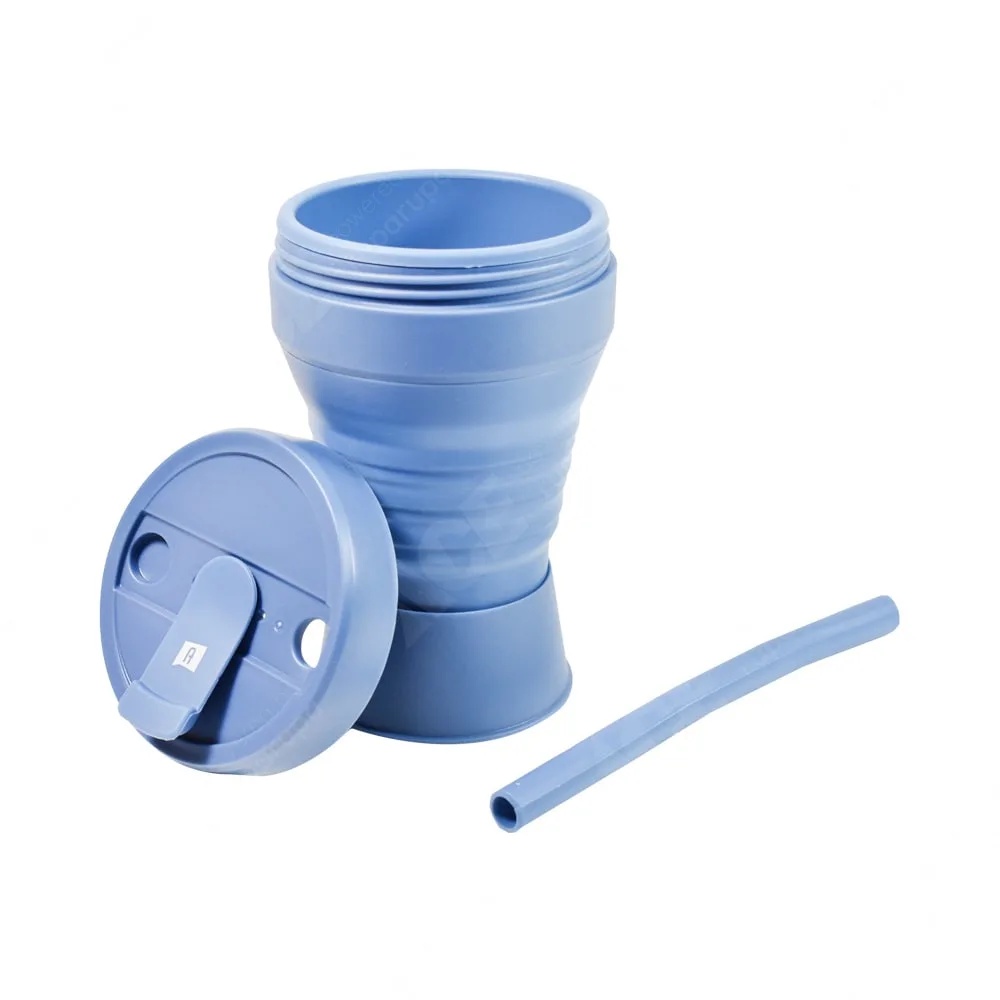 Ace Ataru 450 Ml Mug Silikon Lipat - Biru