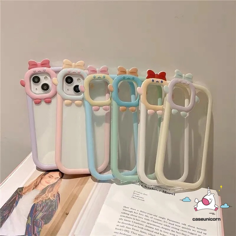 Soft Case Desain Kartun Monster Kecil Pita Warna Permen Untuk IPhone 11 13 12 Pro MAX 7 8 6 6S Plus XR X XS MAX SE 2020