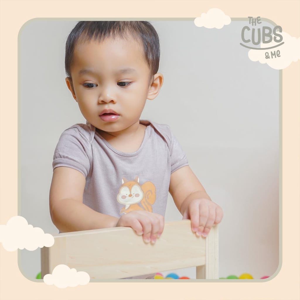 Babygiggles - THE CUBS &amp; ME Short Sleeve Shirt / Atasan Anak Unisex 0-2 Tahun