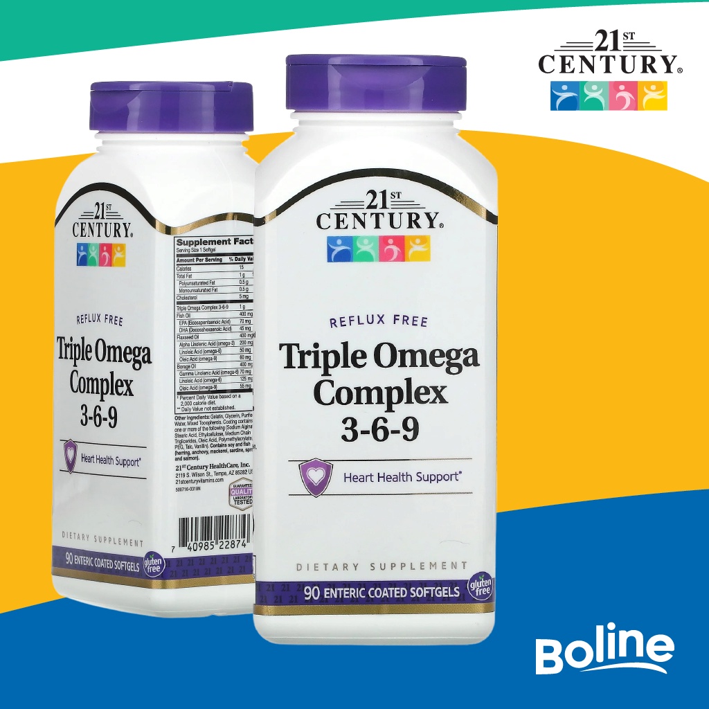 Jual 21st Century Triple Omega Complex 369 Heart Health Support 90
