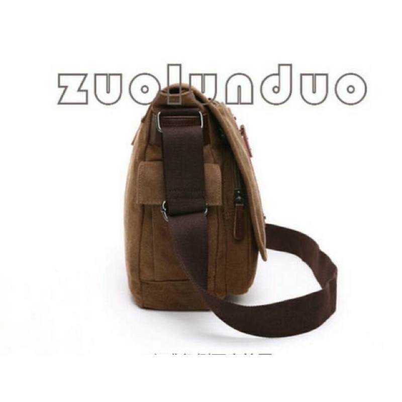 Tas kanvas mugu import 8802 - selempang - tas laptop original