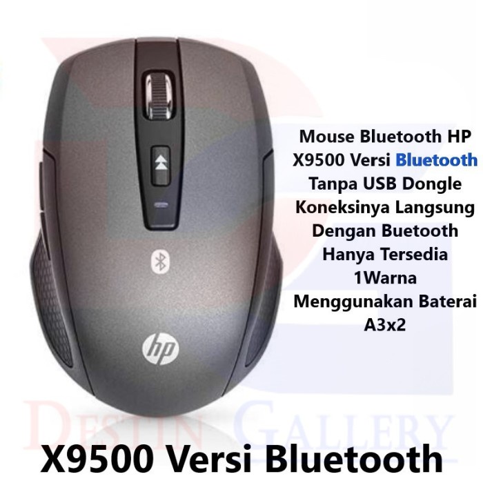 Mouse Bluetooth HP X9500 Bluetooth Version 1600DPI / Mouse Bluetooth - X9500 BLUETOOTH