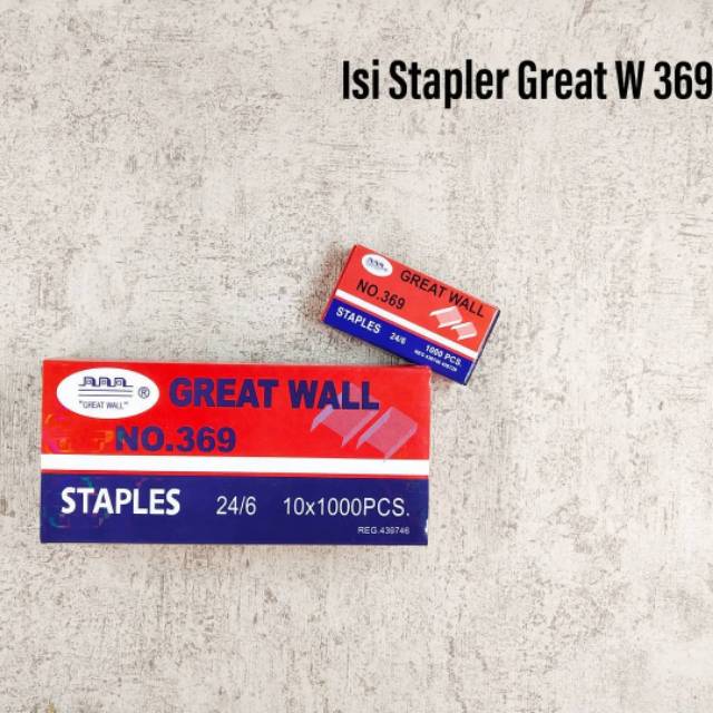

ISI STAPLES MURAH GREAT WALL 24/6 369