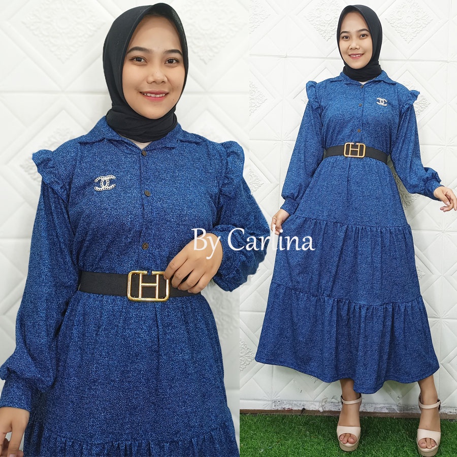 KIARA DRESS LOLY BUSUI MAXY GAMIS WANITA CARLINA FASHION