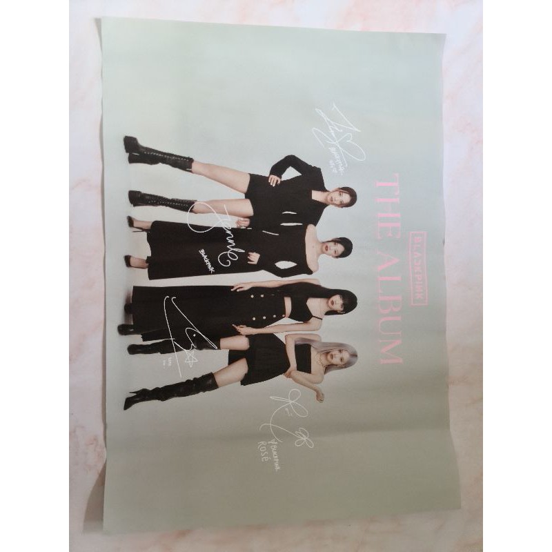 BLACKPINK THE ALBUM SIGNED POSTER JAPAN