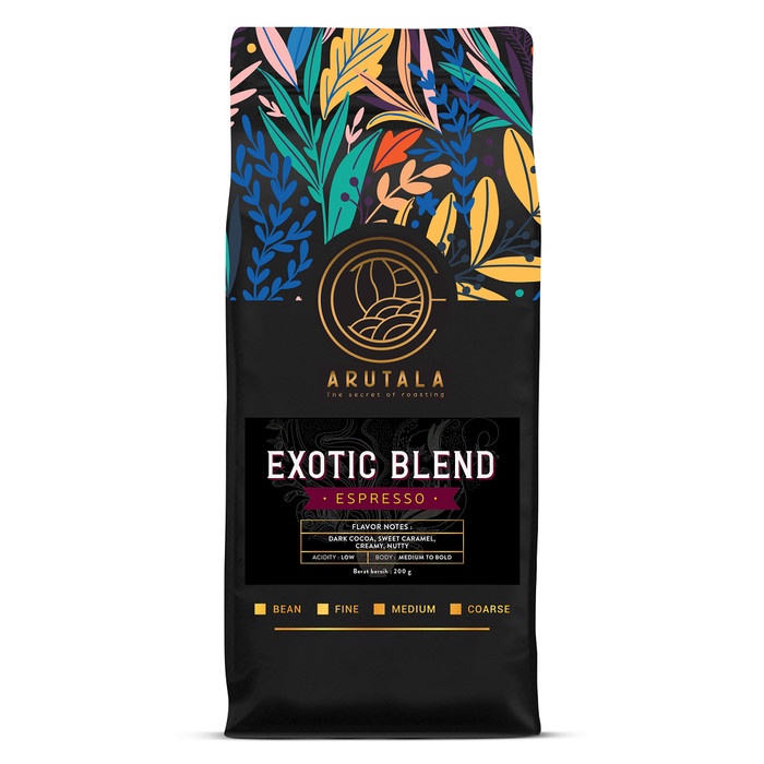 

(BISA COD) ARUTALA Kopi Exotic Blend Espresso 200 gram - Biji