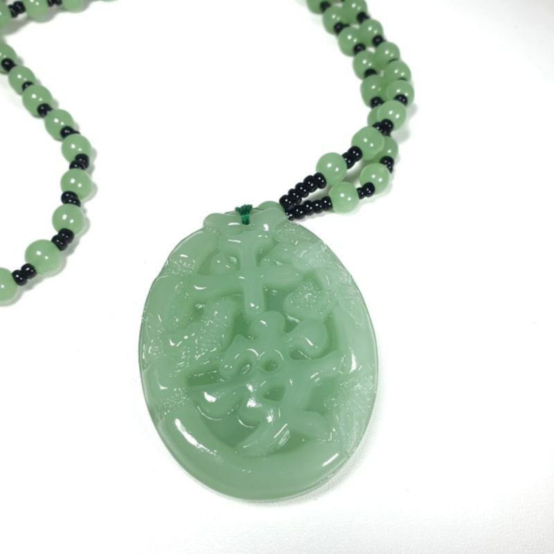 Kalung liontin batu giok burma asli IMPOR