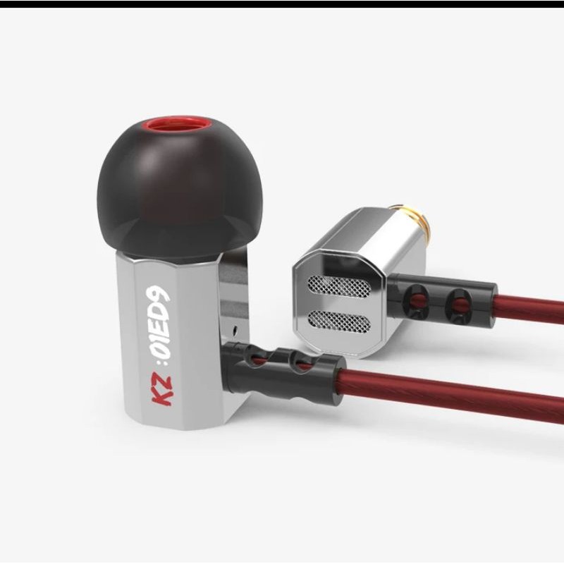KZ ED9 Earphone In-Ear Bass Earbud Stereo Musik HIFI Earphone Ponsel Noise Cancelling dengan Headset