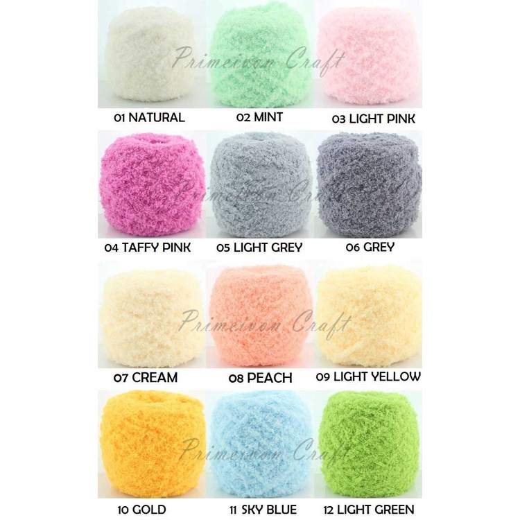 Benang rajut handuk/ coral fleece yarn/ Benang rajut Bon bon CFY3