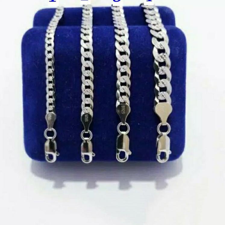 Special Price.. GELANG TANGAN SISIK NAGA PERAK ASLI 925 LAPIS EMAS PUTIH - PERHIASAN SILVER PRIA WAN