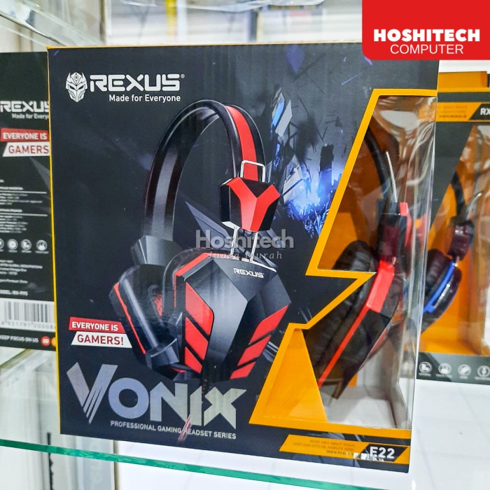 Headset Gaming Rexus F22 Headphone WITH MIC Head Set Ear Phone GARANSI