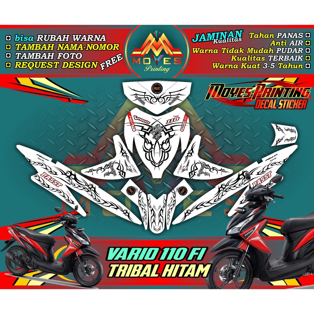 Stiker Decal Honda Vario 110 FI Full Body Motor Honda Stiker Vario 110 FI Full Body Stiker Keren