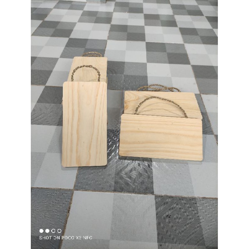 Talenan Kayu Tali Kotak 23x12 / Talenan Media Lukis / Wooden Cutting Board