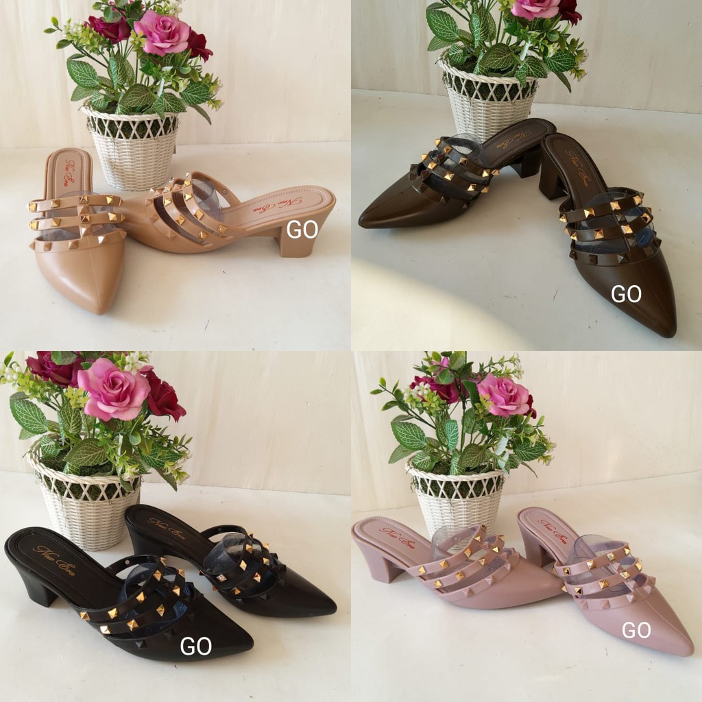 BB NEW ERA LB.13003 SEPATU SANDAL WEDGES Sepatu Karet Cewek Jelly 37/40 Murah