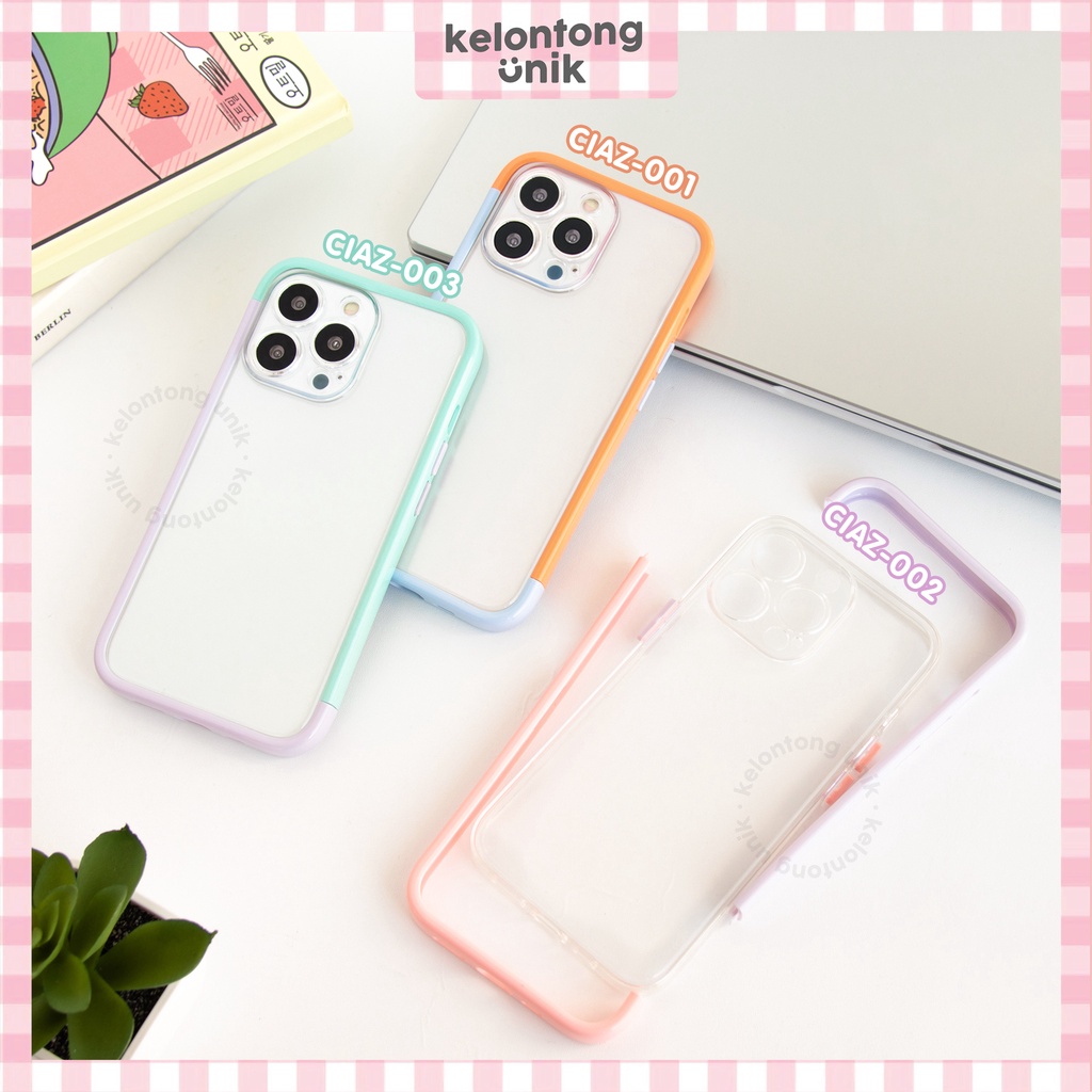 (Seri 1) For iPhone - Two Tone Bumper Puzzle Case