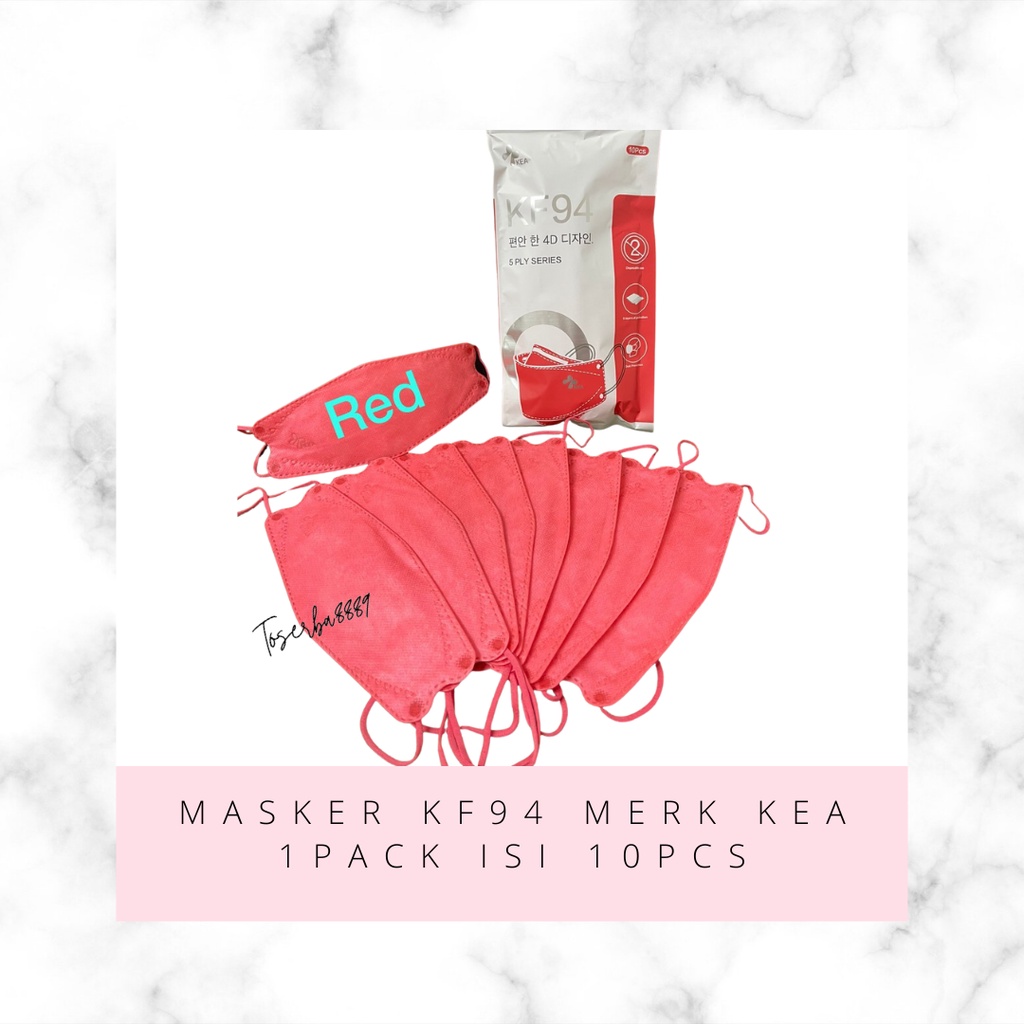 MASKER DEWASA KF94 KEA SUDAH 4PLY &amp; 5PLY WARNA CANTIK 1PACK ISI 10PCS