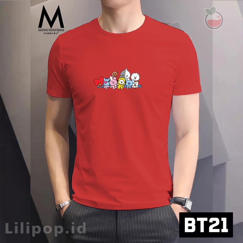 Lilipop Kaos Pria BTS Army Baju Distro Basic Tshirt Kasual