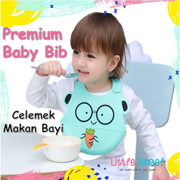 Celemek Makan Bayi BABY BIB SLABER Karet Anak Baby Burb Apron Silicon Bibs Waterproof Murah COD