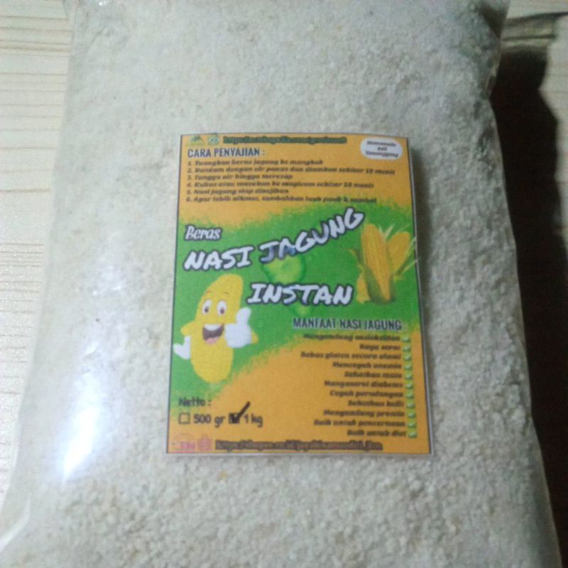 

nasi jagung instan putih ampok ketan