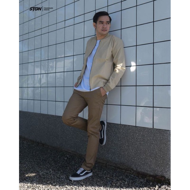 BOMBER JACKET OSLO SUEDING STEIGEN ORIGINAL JAKET BOMBER PRIA COWOK-7