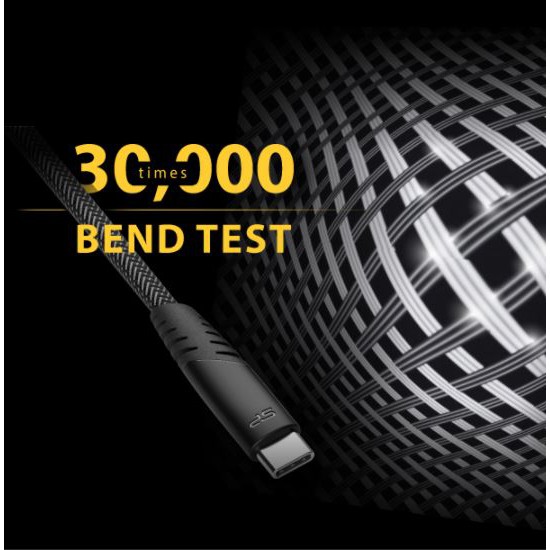 Usb-c to Type-c cable Sp silicon power sync-charge 60w 3a L-shape 1m braided Lk50cc