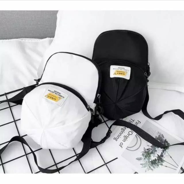 Tas Selempang Mini Bentuk TOPI / Tas Hang Out Keren