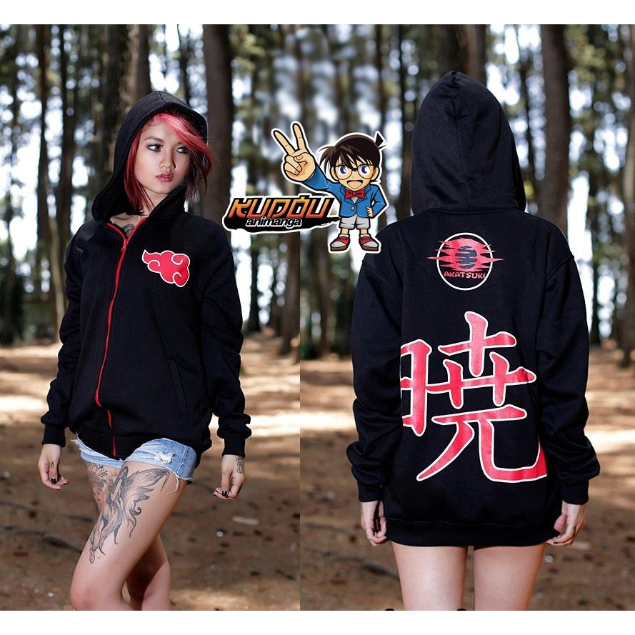 JAKET AKATSUKI KANJI BLACK