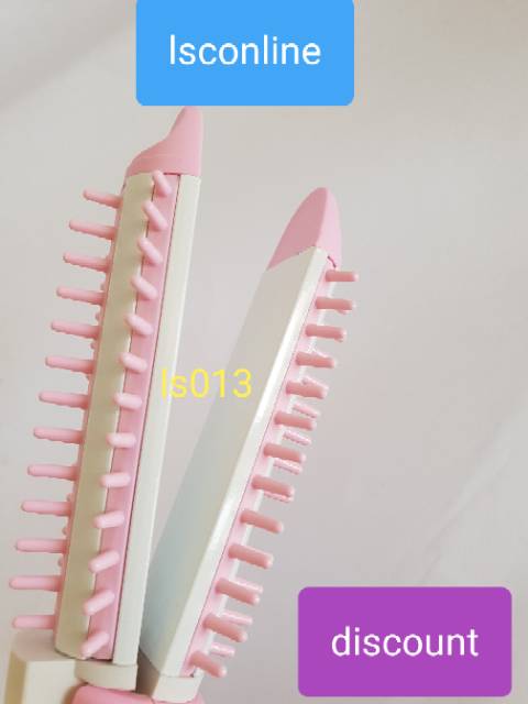 Catok Rambut Ladystar LS 013 2in1 Sisir Lurus Keriting Mini Murah Bagus