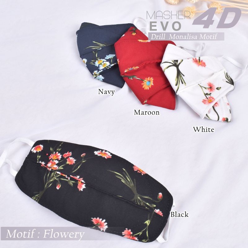 Masker Evo 4D Drill Monalisa Motif